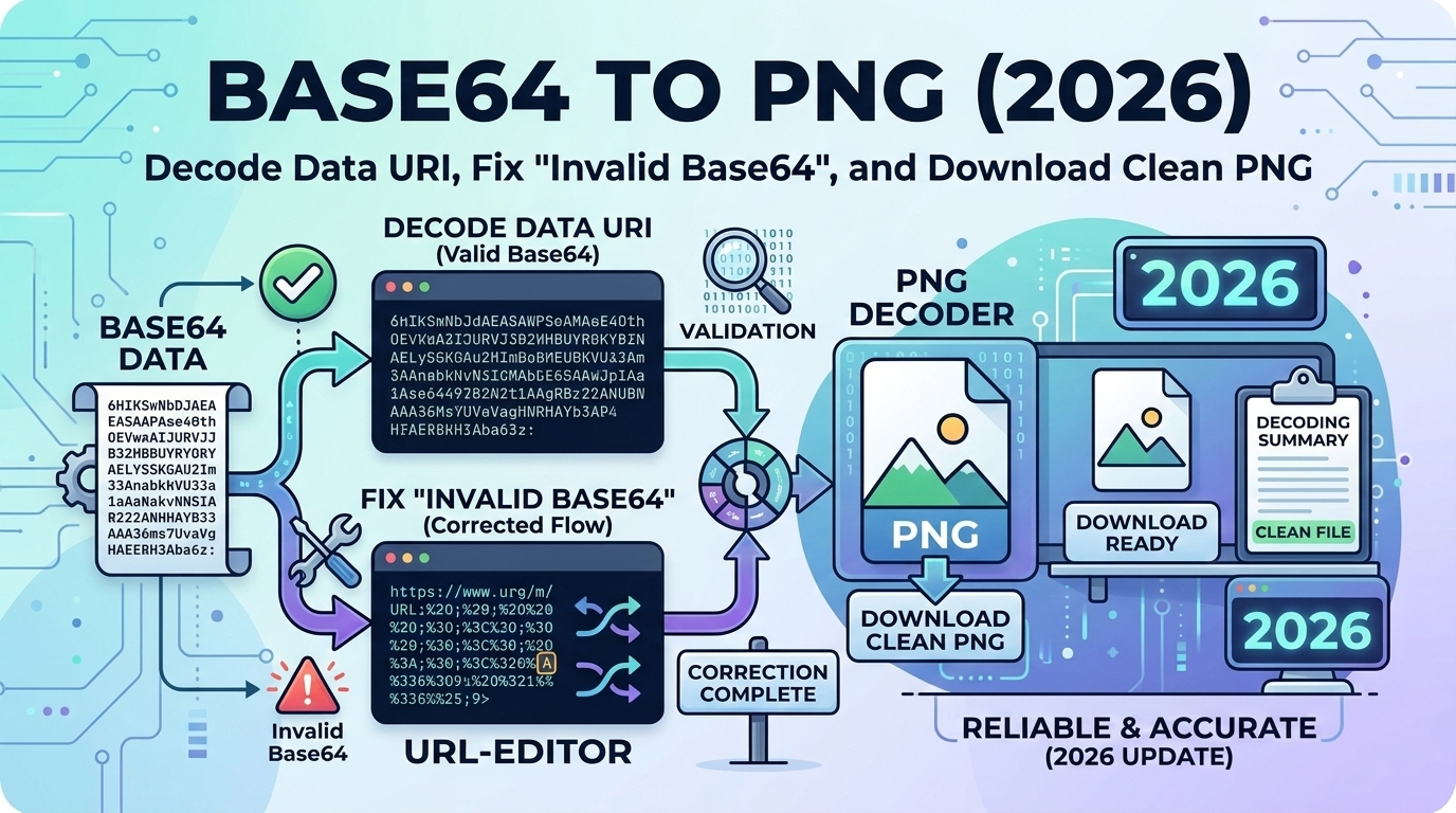 Base64 to PNG (2026): Decode Data URI, Fix "Invalid Base64", and Download Clean PNG