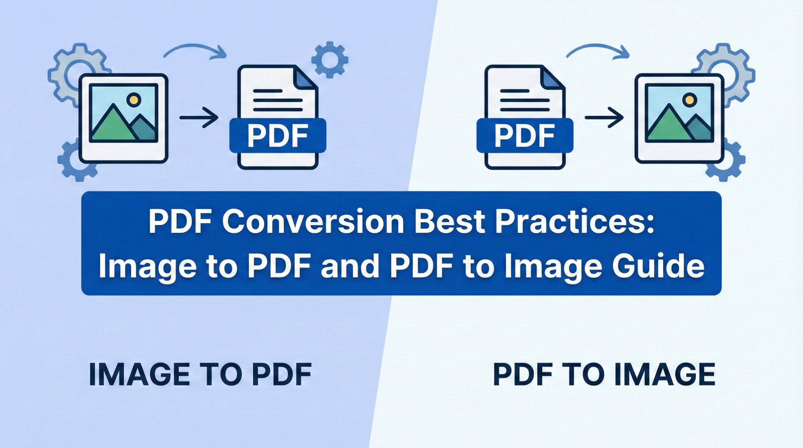 PDF conversion best practices showing image to PDF and PDF to image transformation workflows
